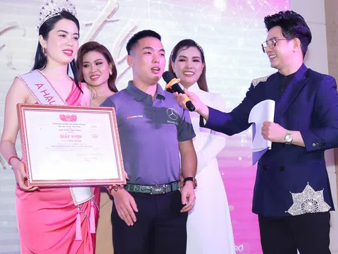 Á hậu 1 Phạm Hợp sánh vai cùng chồng tại Thanks Party Hoa hậu Doanh nhân Việt Nam Toàn cầu 2020