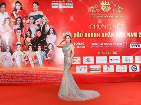 Tân Hoa hậu Doanh nhân Việt Nam Toàn cầu 2022 Võ Thị Ngọc Giàu lộng lẫy đi chấm thi