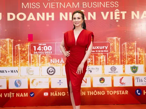 Á hoàng Dương Yến Trinh tham dự họp báo Hoa hậu Doanh nhân Việt Nam 2023