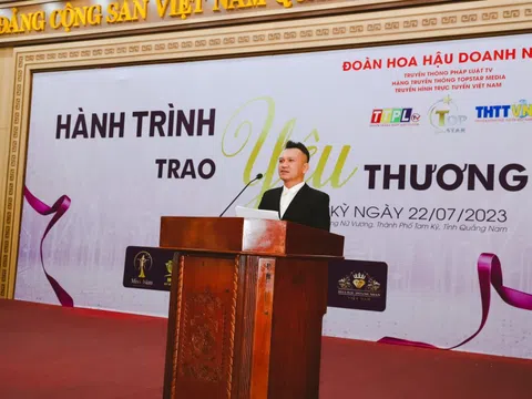 Ông Trương Tuấn dẫn đoàn Hoa hậu Doanh nhân Châu Á Việt Nam 2023 trao quà từ thiện