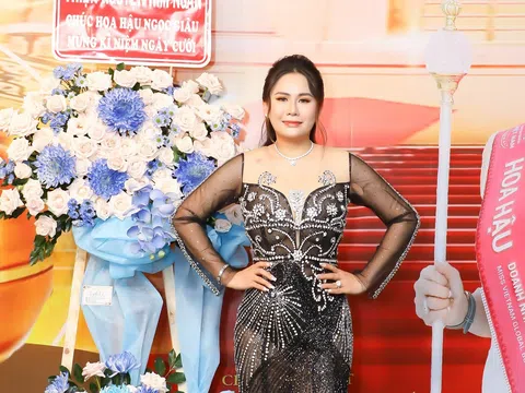Hoa hậu thiện nguyện Lý Thị Ngân xuất hiện đầy sang trọng trong đêm dạ tiệc thanks party của Hoa hậu Võ Thị Ngọc Giàu
