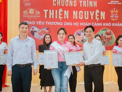 Người đẹp thân thiện Tô Thị Kim Thi đồng hành cùng BTC Hoa hậu Doanh nhân Việt Nam 2022 trên hành trình thiện nguyện