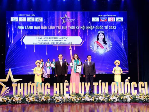 Á hậu - doanh nhân Lê Thị Khánh Vân nhận giải thưởng “ Nhà lãnh đạo bản lĩnh, trí tuệ thời kỳ hội nhập quốc tế 2023”