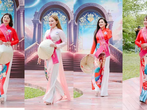 Tam Kỳ (Quảng Nam): Thí sinh Hoa hậu Doanh nhân Việt Nam 2024 trình diễn thời trang tại Vườn Cừa – Hoa Sưa