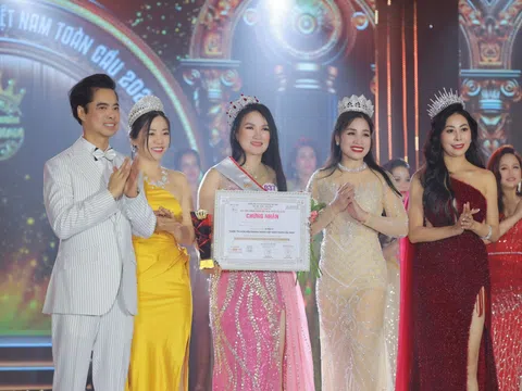 Doanh nhân Lưu Thị Thu Hà đăng quang ngôi vị Á hậu 2 cuộc thi Hoa hậu Doanh nhân Việt Nam toàn cầu 2024