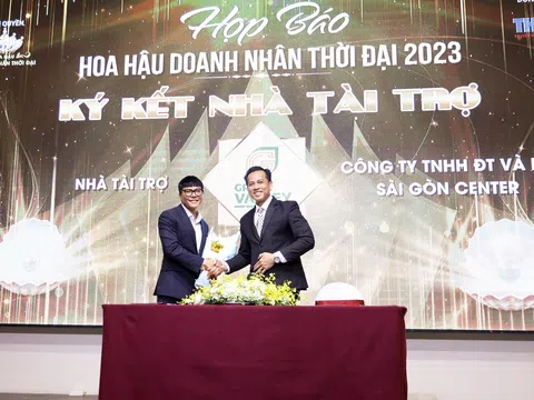 Công ty TNHH Đầu Tư & Phát Triển Sài Gòn Center trở thành nhà tài trợ cuộc thi Hoa hậu doanh nhân thời đại 2023