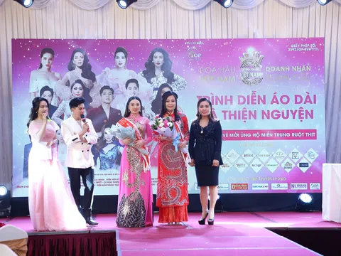 Nguyễn Thu Diệu Hằng trao tặng nhiều phần quà cho ekip Hoa hậu Doanh nhân Việt Nam Toàn cầu 2020