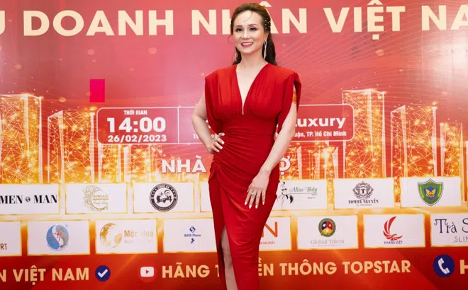Á hoàng Dương Yến Trinh tham dự họp báo Hoa hậu Doanh nhân Việt Nam 2023